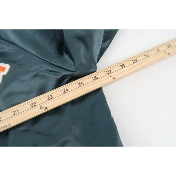 Vintage Auburn Tigers Satin Chalk Line Jacket‎ Retro Bomber 80s Mens Size XL - Picture 9 of 10